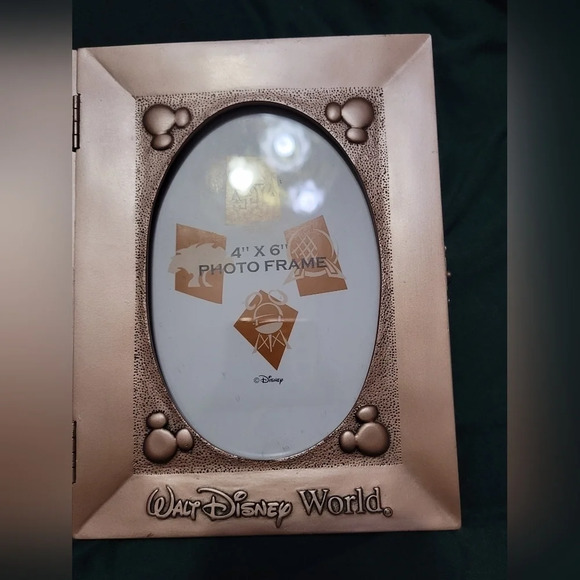 "Mickey Through The Years" Copper Book Style Picture Frame w/ pin, 4x6, EUC! - Picture 5 of 8